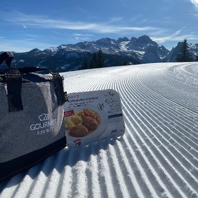 Gourmet Promotes Business On The Mountain - Staff Eating A Variety Of Foods At Work