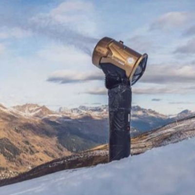 Golden Fan Gun From TechnoAlpin Shines In 3 Zinnen Ski Resort