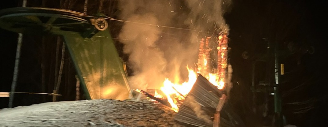 Fire Destroys Chair One Lift Shack at Titus Mountain