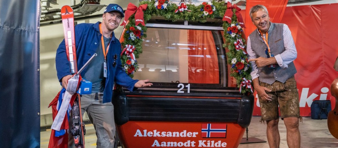 Kilde & Strobl At Kitz' Gondola Ceremony