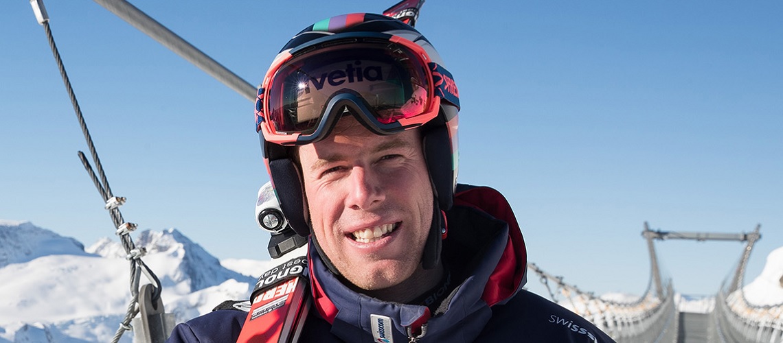 Marc Gisin Came Back To Val Gardena To Thank The Organisers And Aiut Alpin