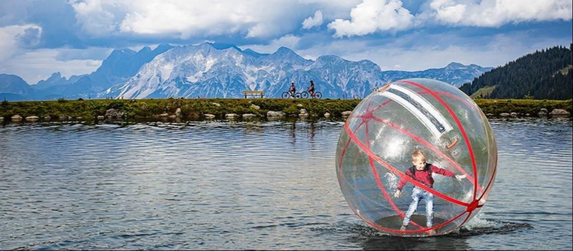 Schladming Offers Water Zorbing At The Kaiblingalm Reservoir