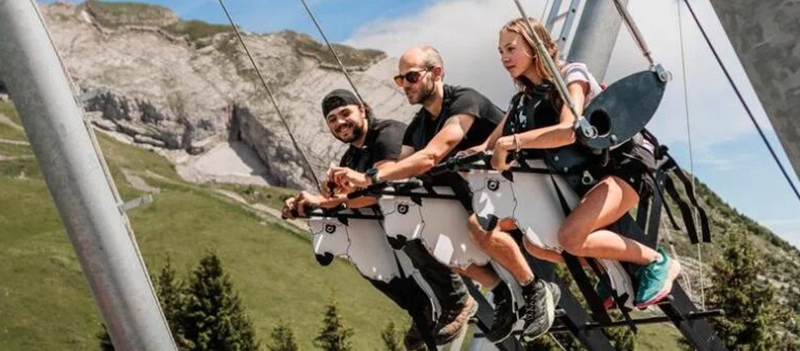 New Giant Swing Installed In La Clusaz