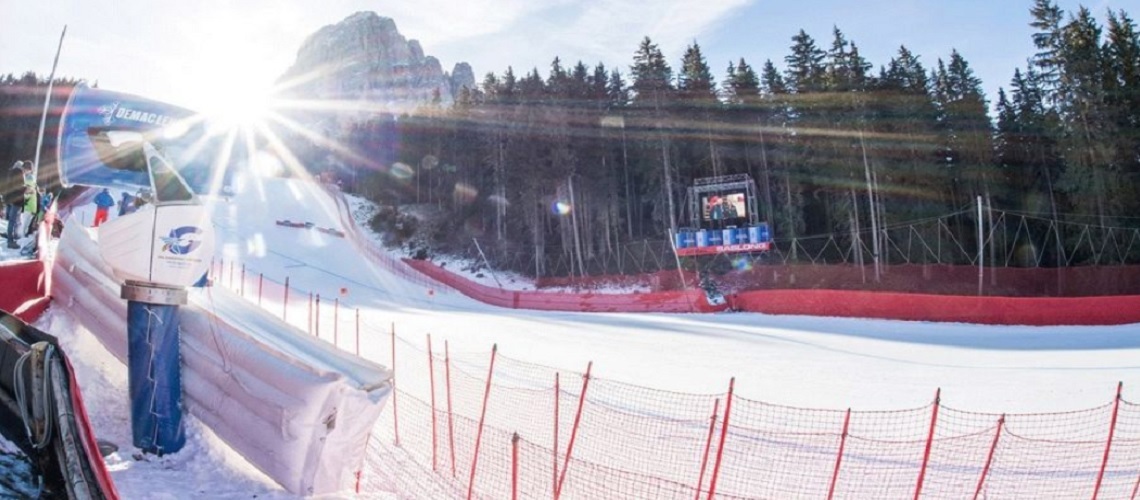 FIS Race Directors Waldner &  Trinkl inspect Saslong