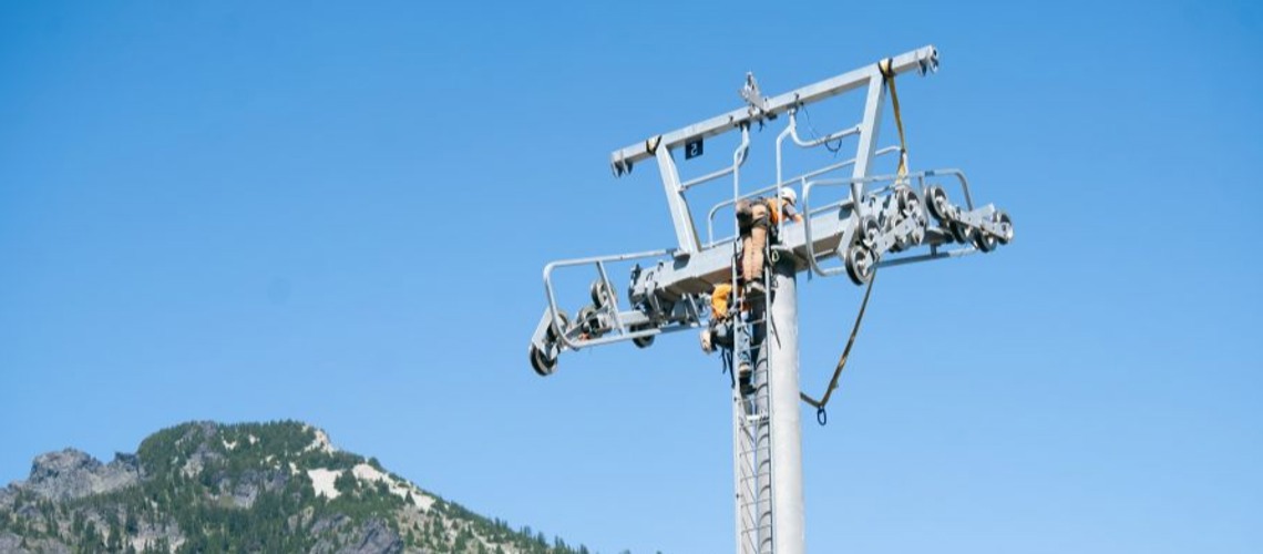 Summit At Snoqualmie / Alpental: 13 Lift Towers In Place For  New International Chair