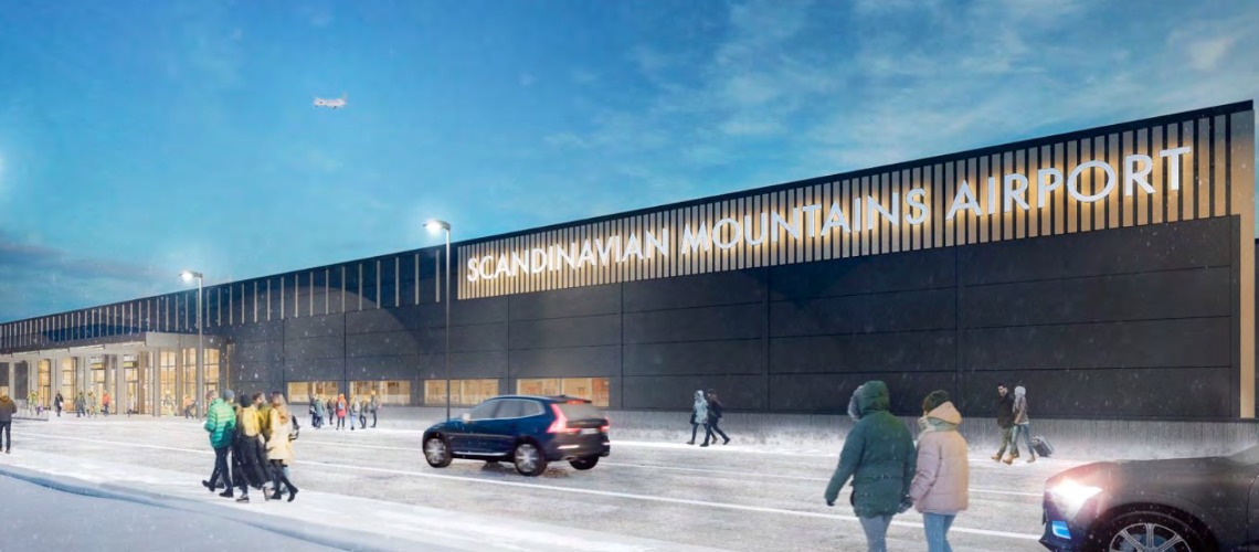 Scandinavian Mountains Airport Opens, World's Most Convenient Ski Airport?