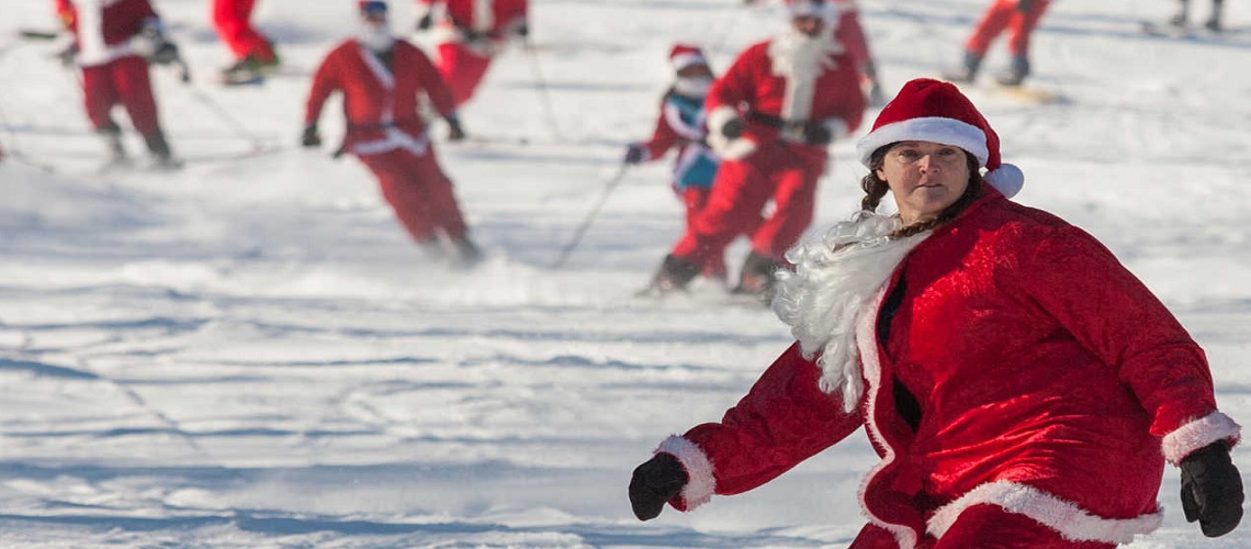 240 Santas Hit The Slopes For A Cause At 20th Annual Santa Sunday Event
